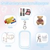 6 Pcs Clear Figures Display Bag with Keychain Zipper Clear