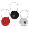 3PCS 3 Digit Combination Padlock Cord Resettable Combination Lock Suitcase