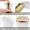 XLHOMO Bathroom Accessories Set, 10 Pieces White and Gold Bathroom