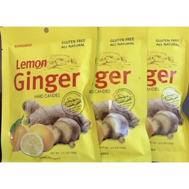 Songwha Lemon Ginger Hard Candy 100g X 3 bags Songwha Ginger Lemon Candy