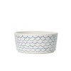 Waggo Sketched Wave Ceramic Dog Bowl Blue/White Durable Dog Food