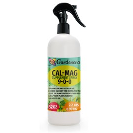 Professional Grade Organic 𝐂𝐚𝐥-𝐌𝐚𝐠 Growing Fertilizer Spray: High-Grade Calcium, Magnesium & Iron Plant Supplement - Corrects Plant Deficiencies with Essent (9-0-0 NPK) - 32oz Bottle (Quart)