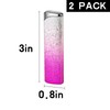 2 PACK Pink Jet Flame Lighter,Refillable Butane Lighter,Cool Jet Torch