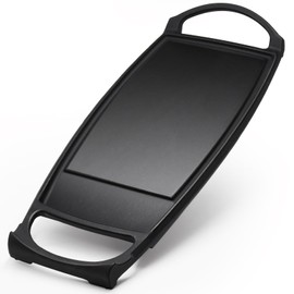 Hiorucet WB31K10217 Cast Iron Griddle Cooktop, Non-stick Griddle Plate Replacement Parts for GE Gas Stove Griddle Range Griddle Cooktop, Heavy Duty Flat Top Pan for General Electric GE Center Parts.