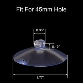 ANCIRS 30 Pack 45mm Suction Cups for Glass Table Tops, Rubber Transparent Anti-Collision Sucker Pad Without Hooks for Home Decoration