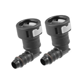 REPAIROCK 2pcs Fuel Line Quick Connect 90 Degree Push-On Single Barb Adapter Connector for 12mm to 1/2 Rubber Tubing Auto Replacement Parts