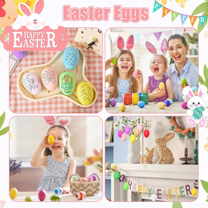 XLZJYIJ Easter Eggs for Hanging, Pack of 36 Easter Eggs