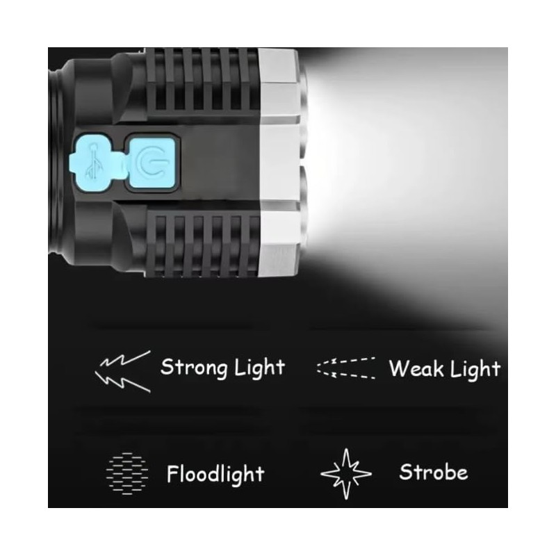 Voltstech Super Bright 4-LED Flashlights High Lumen, 1000LM Powerful Tactical