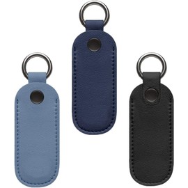 3PCS Leather U Disk Pouch Key Ring Holder USB Flash Drive Storage Bag Pen Drive Protective Cover Memory Stick Case