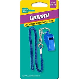 Lucky Line 42201 Lanyard with Whistle 1 Per Card
