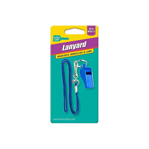 Lucky Line 42201 Lanyard with Whistle 1 Per Card