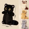 JUSTBOKU Pencil Case, Cat Pencil Case, Plush Cat, Pen Pouch,