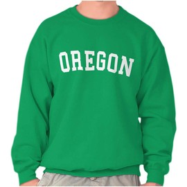 Oregon Simple Traditional Classic Sweatshirt for Men or Women Irish Green