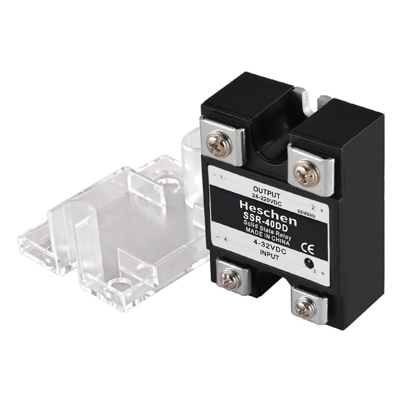 Heschen Single Phase DC/DC Solid State Relay SSR-40DD Input 4-32VDC