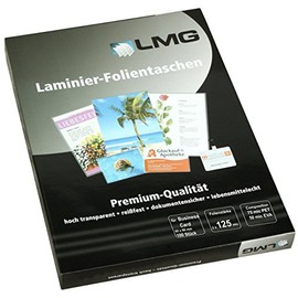 LMG 4250504526216 business card laminating pouches 2 x 125 micron; 60 x 90 mm