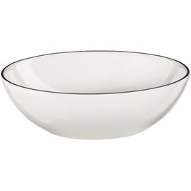 ASA 1908113 LIGNE Schale - ligne noire - Bone China Porzellan Ø 15,5 cm Höhe 5 cm, Weiß