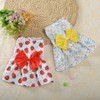 XIAOYU 2 Pack Bowknot Dog Dresses Hawaiian Princess Dresses for