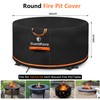 Fire Pit Cover Round 56 Inch [2025 Upgraded 1000D Heavy
