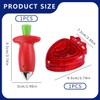 2 Pcs Strawberry Huller and Cutter Set, Pedicle Remover Tool