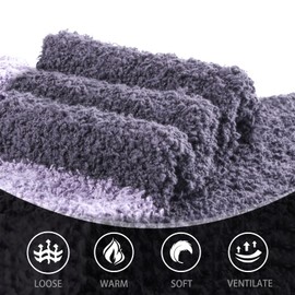 YUEDGE Mens Green Fluffy Socks Cozy Plush Thermal Warm Socks Fuzzy Winter Sleep Bed Socks for Men Size 6-10, Multipack, 5 Pairs