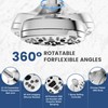D DUSSAL Shower Head High Pressure 7-Spray Setting 4.7" High