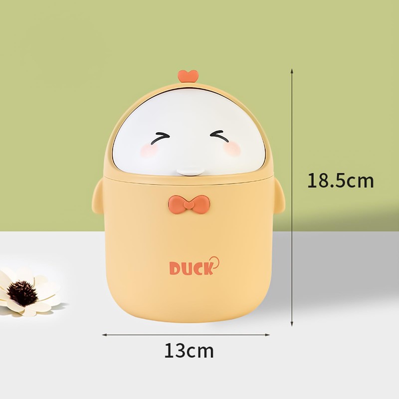 DYOUen Mini Trash Bin with Lid - Cute Cartoon Trash