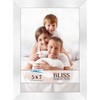 Icona Bay 5x7 Silver Picture Frame, Modern Style Wood Composite