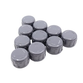 Joyangy 10-Pack 1/2" Grey PVC Pipe Fittings End Female Thread Cap Plug Adapters, Sturdy and Easy Install for Plumbing Applications, Perfect for DIY Projects, Pipe Repair and Modification