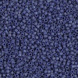 Miyuki Delica 11/0 Cylinder Seed Beads - Matte Met Royal Blue - DB0377 5 Grams
