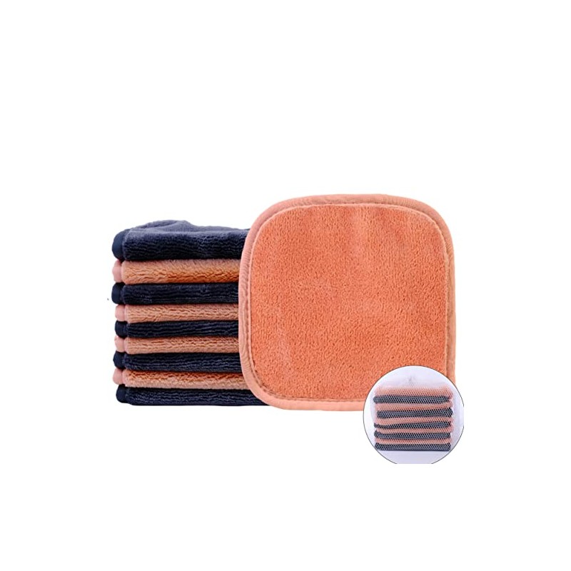 POLYTE Paño Desmaquillante Facial de Microfibra, 15.2x15.2 cm, 10 Pzas