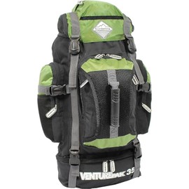 SiXsigma Sports Lightweight 35L Hiking Backpack for Men - Water Resistant, Multiple Pockets, Ideal Travel Rucksack, Small Camping Backpack, Green| warehouse Cycling