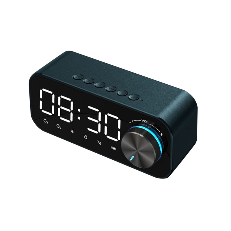 Digital Radio Alarm Clock Bluetooth Speaker Clock with Time and