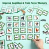 Fuutreo 82 Pcs Memory Matching Games Animals Matching Cards Wild
