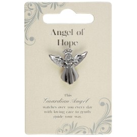 Angel Of Hope Silver Coloured Angel Pin With Gem Stone Sentimental Gift Idea
