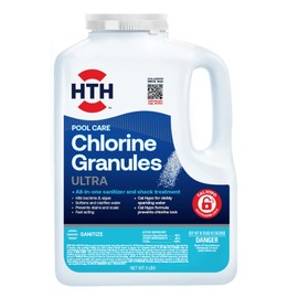 HTH 22017 Swimming Pool Care Chlorine Granules Ultra, Swimming Pool Chlorinating Sanitizer & Shock, 5lb