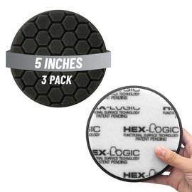 Chemical Guys Hex-Logic Finishing Pad Black (5.5 Inch) (3 Pack) – Foam Pads for Wax, Glaze & Sealant Application with Ultra Soft Touch