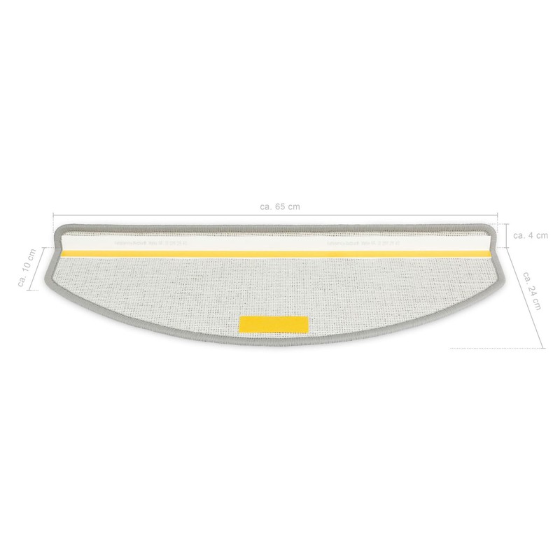 Kettelservice-Metzker Amsterdam Half Round Stair Mat Taupe 1 Piece