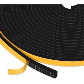 Trisiki Weather Stripping Door Seal 1/4 inch Wide x 1/8 inch Thick Foam Insulation Door Seal Strip for Door Frame,Lightproof, Total 16.5Feet (16.5Ft x 1 Roll)