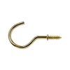 Merriway BH03806 (100 Pcs) Electro Brass Plated Shouldered Cup Hooks,