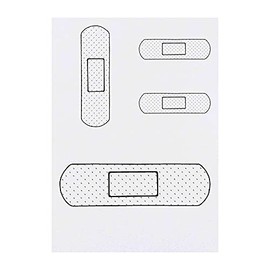 Azeeda 4 x 'Medizinische Pflaster' Temporäre Tattoos - Wasserfest, Hautfreundlich & Ungiftig · Transfers in Verschiedenen Größen (TO00041863)