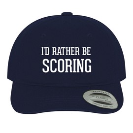 I'd Rather Be Scoring - Soft Dad Hat Baseball Cap, Navy, One Size