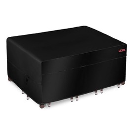 RICHIE Rectangular Garden Patio Table and Chairs Cover, 600D Oxford Fabric Waterproof Patio Set Cover, Outdoor Furniture Table Covers Size 96"L x 44"W x 28"H inch