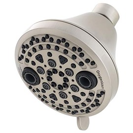 Oxygenics 88546 PowerMassage Brushed Nickel Fixed Shower Head, Modern Style, 5 Settings, 20-Inch