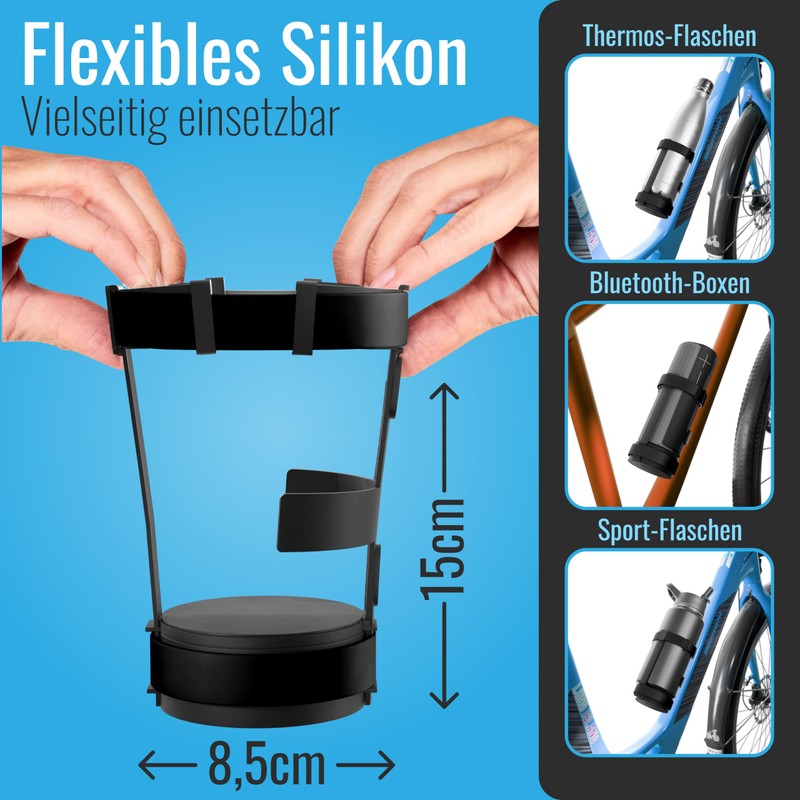Parkwächter B1 Bicycle Bottle Holder with Alarm, AirTag Bottle Holder,