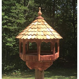 Woodworking Plans for a Gazebo Bird Feeder. DIY Instruction guide includes photos at every step.