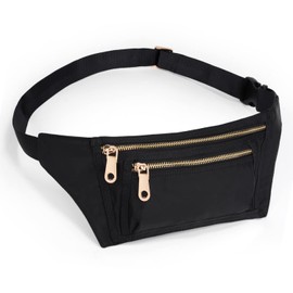 Uromee Fanny Packs for Women Crossbody Belt Bag Nylon Lightweight Slim Fashion Mini Waist Bag Travel Hiking Running Adjustable Strap