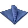 S&W SHLAX&WING Pocket Square for Men White Dots Blue for