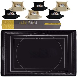 Puzzle Mat Roll Up Rubber No Creases 2000 to 1500 1000 500 Pieces Black Large Jigsaw Puzzel Pad Matte Roll-Up Board Table Sorting Trays Saver Holder Accessories Gifts