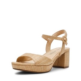 Anne Klein Women's Dress Sandal Piper, Natural Raffia, 7