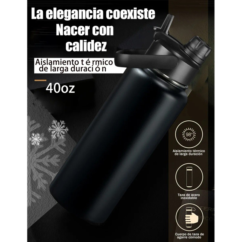 Botella Acero Inoxidablecon Fría/caliente40oz,tapa 2 En 1